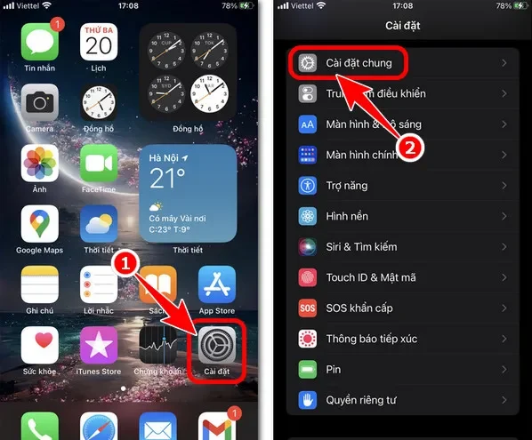 Cài đặt ứng dụng 78win trên iOS